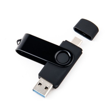 Флэш-накопитель 64 ГБ 3.0 USB-C TYPE C ЧЕРНЫЙ + ГРАВИРОВКА ВАШЕГО ЛОГОТИПА ГАДЖЕТ ДЛЯ КОМПАНИИ