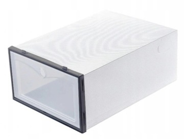 КОРОБКА-КОНТЕЙНЕР-ОРГАНИЗАТОР ДЛЯ ОБУВИ С КЛАПАНОМ ДЛЯ ГАРДЕРОБА 30,5х21х12,5 см