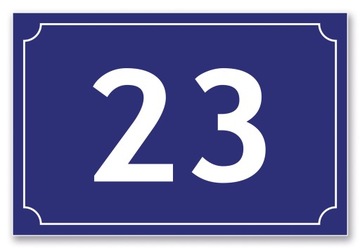 TABLICZKA ADRESOWA z numerem domu ALUMINIOWA 30x20