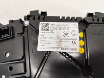 PŘÍSTROJOVÁ DESKA SKODA OE 654920740A