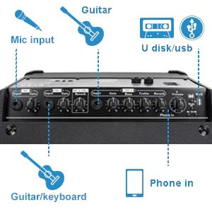 Акустический усилитель с Bluetooth, USB, битой COOLMUSIC BP40