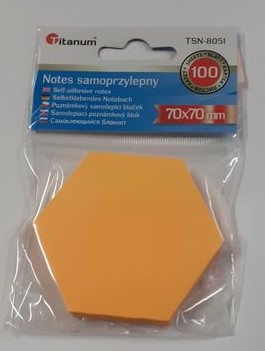 Notes samoprzylepny kształty 70x70mm 100 kartek