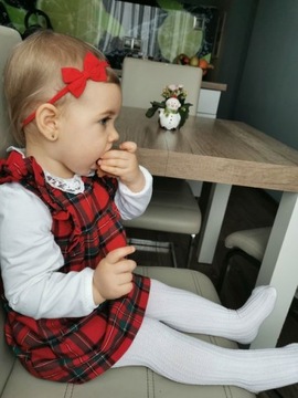 Детская повязка на голову, полностью красная