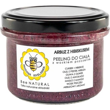 Miodowa Mydlarnia Peeling do ciała ARBUZ Z HIBISKUSEM