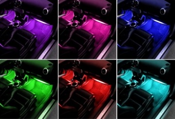 Интерьер салона автомобиля LED RGB 6x30см BLUETOOTH