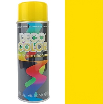 LAKIER FARBA W SPREJU PLASTIKU METALU DREWNA ŻÓŁTY