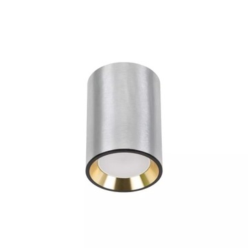 CHLOE GU10 MINI NATYNKOWA GU10 250V IP20 70x100mm SREBRNY, ŚRODEK ZŁOTY o