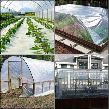 ПРОЗРАЧНЫЙ БРЕЗЕНТ 2X6 — ОЧЕНЬ ТОЛСТАЯ ПЛЕНКА, ПРОЧНАЯ САДОВАЯ ТЕПЛИЦА