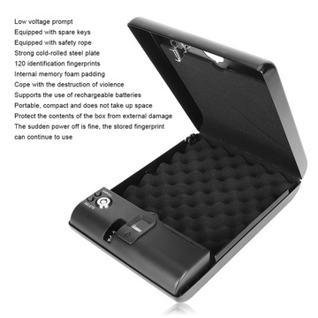 СЕЙФ ПО ОТПЕЧАТКАМ ПАЛЬЦЕВ С ЗАПАСНЫМИ КЛЮЧАМИ