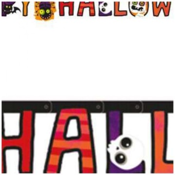 БАННЕР с надписью HALLOWEEN пауки COBWEBS party 180см