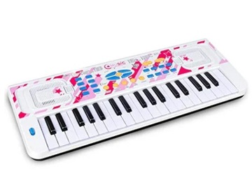 Интерактивная органная клавиатура для фортепиано со светодиодной подсветкой, розовая 6605