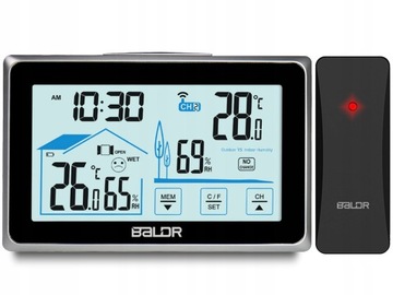 БЕСПРОВОДНАЯ ПОГОДНАЯ СТАНЦИЯ ПОГОДА-ГИГРОМЕТР + ДАТЧИК