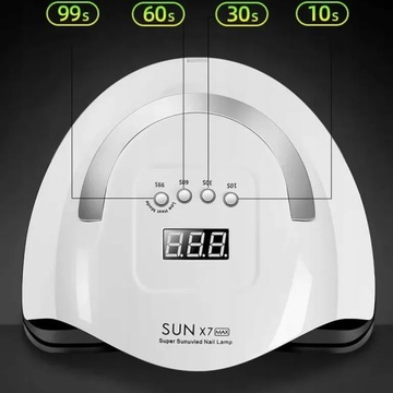 Лампа для ногтей Мощные маникюрные гибридные гели x7 Макс. таймер УФ/LED 220 Вт