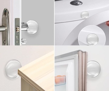 ODBOJNIK ODBÓJ OCHRANIACZ DRZWI KLAMKI SAMOPRZYLEPNY DO ŚCIAN OSŁONA 12 SZT
