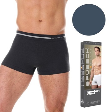 BOKSERKI MĘSKIE BRUBECK WEŁNA MERYNOSA Grafit -2XL