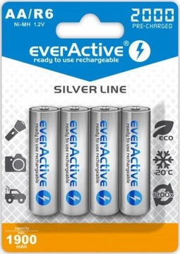 Akumulatorki everActive R6/AA Ni-MH 2000 mAh 4szt