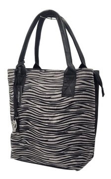 TOREBKA DUŻA DAMSKA SZOPERKA POJEMNA ZEBRA