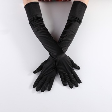 Cosplay damskie rękawiczki, suknia ślubna Halloween, satynowa