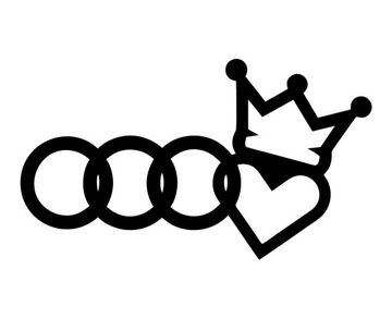 Naklejka na auto AUDI Love