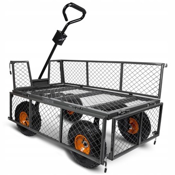 САДОВЫЙ ПРИЦЕП ПРИЦЕП ДЛЯ ТРАНСПОРТИРОВКИ БАЛЧКИ С ПОДЪЕМОМ КОЛЕСА ДО 400 КГ 100 Л