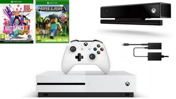 XBOX ONE S + KINECT + JUST DANCE + MINECRAFT
