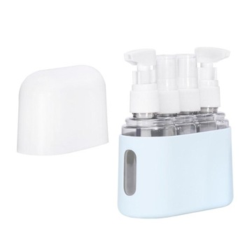 4 флакона-спрей для макияжа, 50 мл, лосьон для небольших дорожных бутылочек с многоразовым насосом, синий