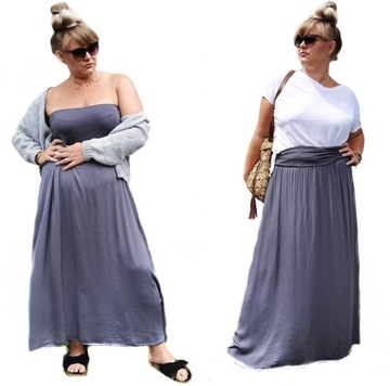 Długa zwiewna SPÓDNICA Size plus 2XL 3XL 4XL 5XL