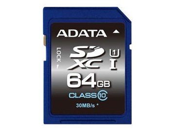 ADATA ASDX64GUICL10-R ADATA karta pamięci Premier SDXC UHS-I U1 64GB Video