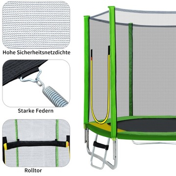 Батут садовый, детский батут, лестница 3в1 213 см 7FT
