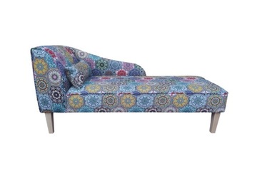SZEZLONG nowoczesny modern leżanka sofa na wymiar wzory welur drukowany