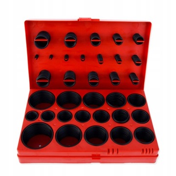 НАБОР МЕТРИЧЕСКИХ МАСЛОСТОЙКИХ УПЛОТНИТЕЛЬНЫХ КОЛЬЦЕВ 419 ШТ.