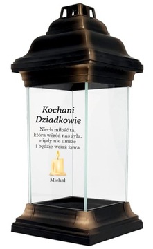 ZNICZ kapliczka TWÓJ NAPIS Personalizowany DLA DZIADKÓW TEKST NADRUK UV