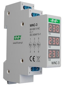 Wskaźnik napięcia cyfrowy trójfazowy WNC-3 F&F