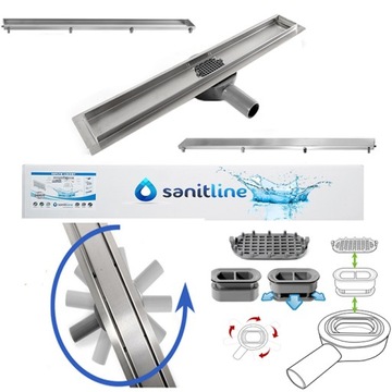 SANITLINE Odpływ Liniowy Obrotowy 360 2w1 100cm