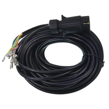 WIĄZKA ELEKTRYCZNA DO PRZYCZEPY Wtyczka: 7/12V + przewód 2 x 5m (0,75mm)