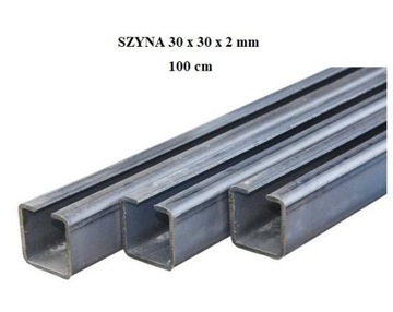 szyna do bramy przesuwnej podwieszanej 30x30 x 2mm