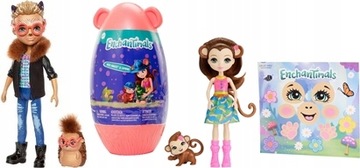 ENCHANTIMALS LALKA MERIT MONKEY i JEŻYK HIXBY