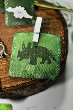 Комплект, термозаплатки, нашивки, динозавры