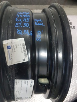 4× DISK OCELOVÝ OPEL OE 6.0" X 15" 4X100 ET 50