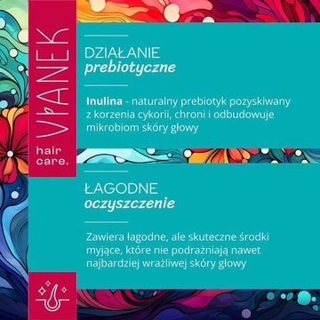 VIANEK Пребиотический очищающий шампунь 300мл - увлажняет и очищает кожу