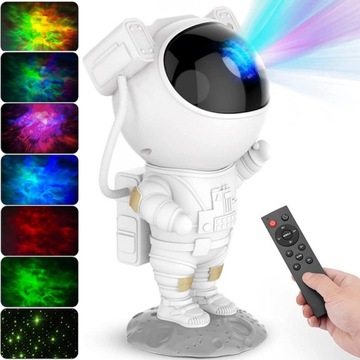 PROJEKTOR LED ASTRONAUTA GALAXY GWIEZDNE ŚWIATŁO NOCNE PROJEKTOR GWIAZD