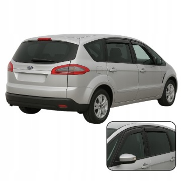 Heko Дефлекторы ветрового стекла FORD S-MAX 5D 2006-2010 4шт передние задние