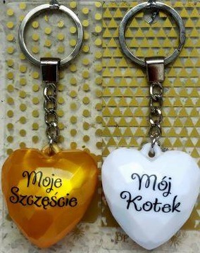 Brelok Breloczki dla dwojga zakochanych serce 2X