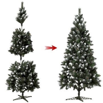 ИСКУССТВЕННАЯ АЛМАЗНАЯ ЕЛКА СО СНЕГОМ, ТОЛЩИНА 220 СМ