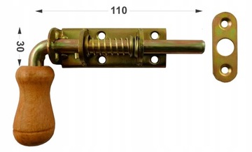 ПРУЖИННЫЙ КЛАПАН 110 РУЧКА ДЛЯ ДЕРЕВЯННЫХ ВОРОТ ОЦИНКОВАННАЯ