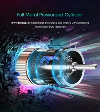 АВТОМОБИЛЬНЫЙ КОМПРЕССОР Насос-компрессор 12 В со светодиодным ЖК-дисплеем