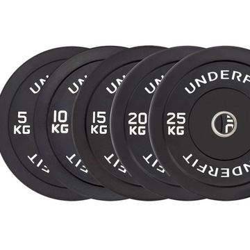 OBCIĄŻENIE OLIMPIJSKIE BUMPER BLACK UNDERFIT 10KG