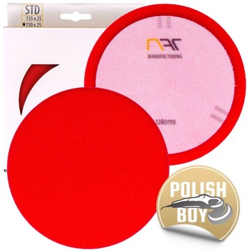 NAT Gąbka Polerska Czerwona 150mm
