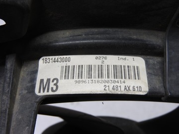 NISSAN MICRA K12 02-10 VENTILÁTOR CHLADIČŮ 21481AX610