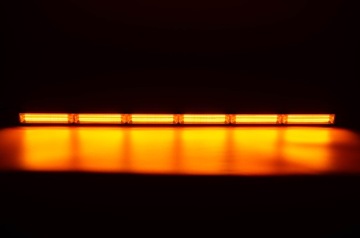 BELKA OSTRZEGAWCZA JEDNOSTRONNA POMARAŃCZOWA KOGUT STROBO LED 88CM 12V 24V